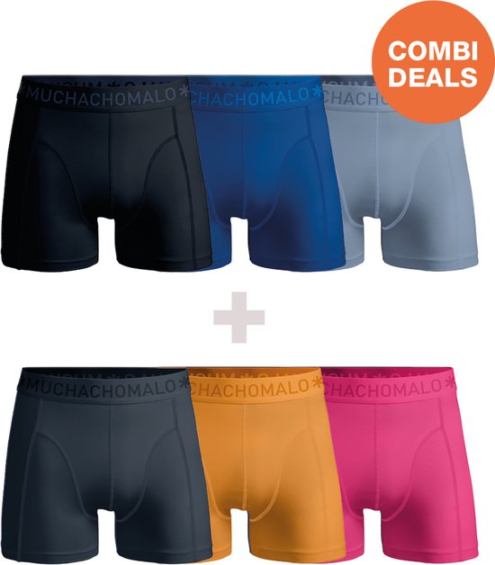 Muchachomalo Men Boxershorts - 3+3 Pack - Taille 3XL - 95% Katoen - Caleçons Hommes