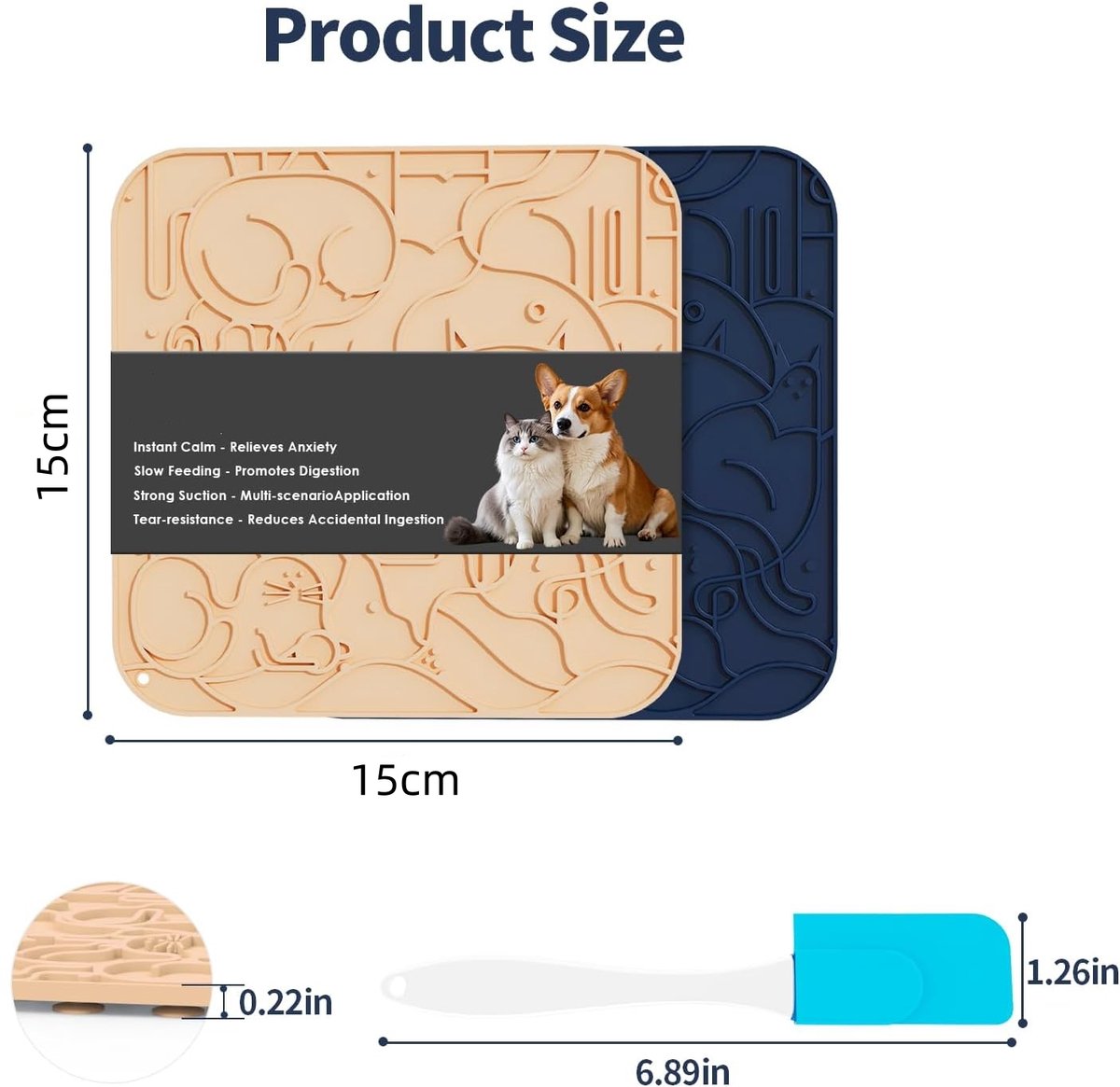 BOTC Likmat Hond met Silicone spatulas - Beige en Zwart thumbnail 4