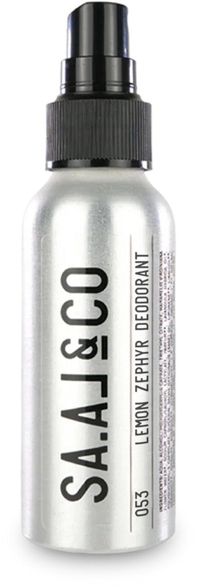 SA.AL&CO Deodorant Man/Vrouw Lemon Zephyr – Unisex Vegan Deodorant Spray met Citrusgeur – met Organic Aloë Vera & Lemon Oil – 100ml