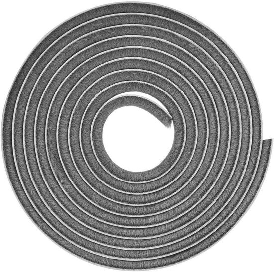 Zelfklevende Afdichting Winddicht Borstel Strip Voor Thuis Deur Raam Diepgang Excluder Borstel Tochtstrip Seal Tape Strip Pakking-Grijs, 9mm, 9mm, 3M