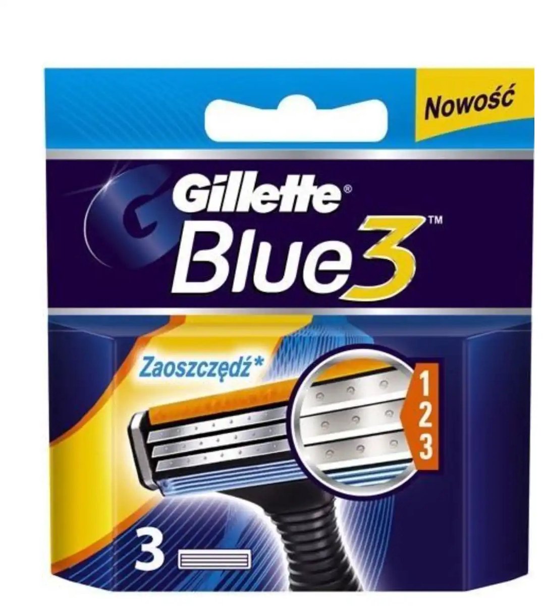 Gillette Blue3 Lames de rasoir paquet de 3