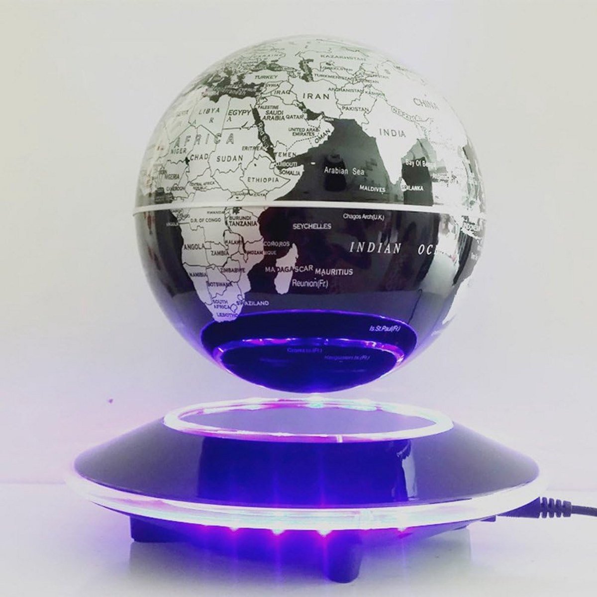Zwevende Wereldbol met LED Verlichting - Magnetische Leviterende Globe voor Kantoor en Cadeau