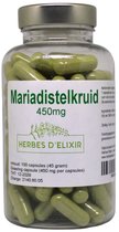 Herbes D'elixir Mariadistelkruid Capsules - 450 mg - Voedingssupplement - 100 capsules