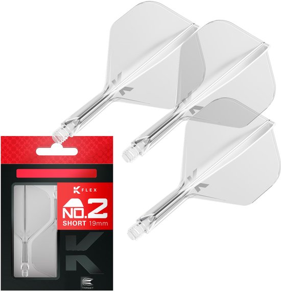 Target K-Flex Clear NO2 - Dart Flights - Short van Target — afbeelding 2