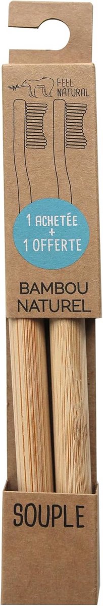 Set van 2 Bamboe Tandenborstels - Zachte Borstels & Hygiënisch