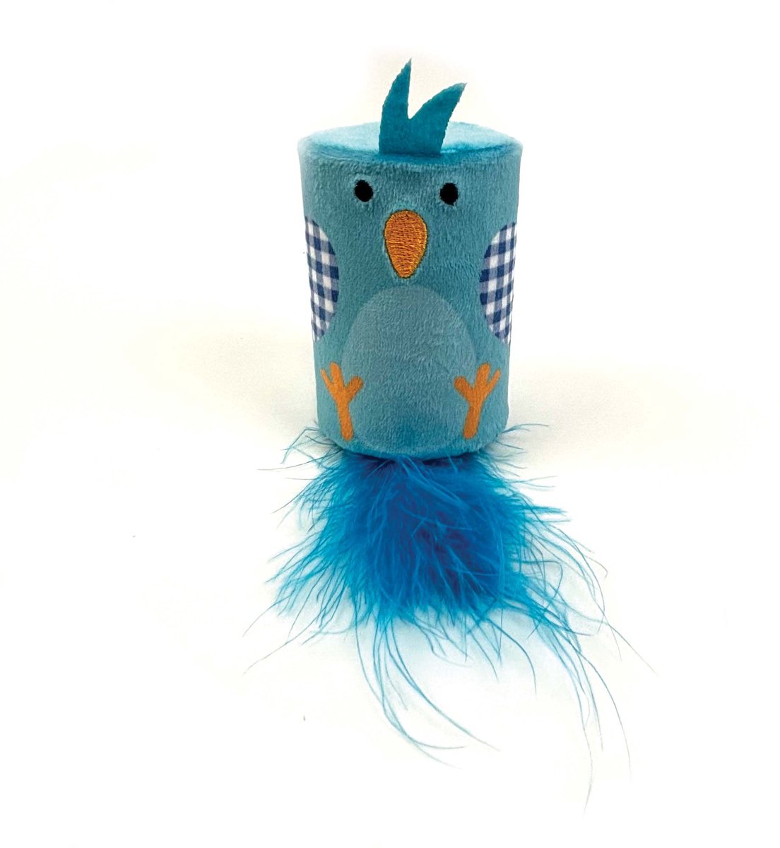 Happy pet tabby patch vogel ratel en roller blauw 18x7x7 cm