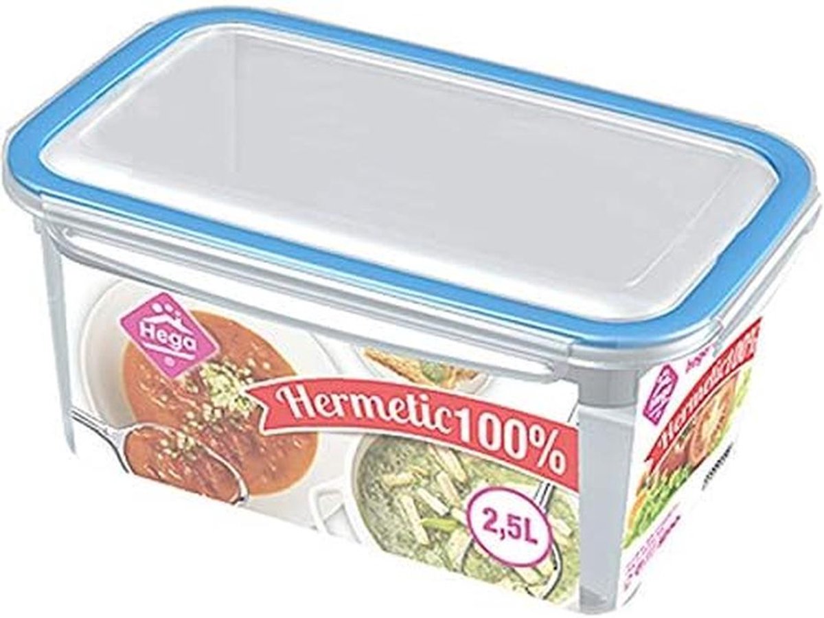3x Vershoudbakjes 2.5 Liter met Kliksluiting - Transparant