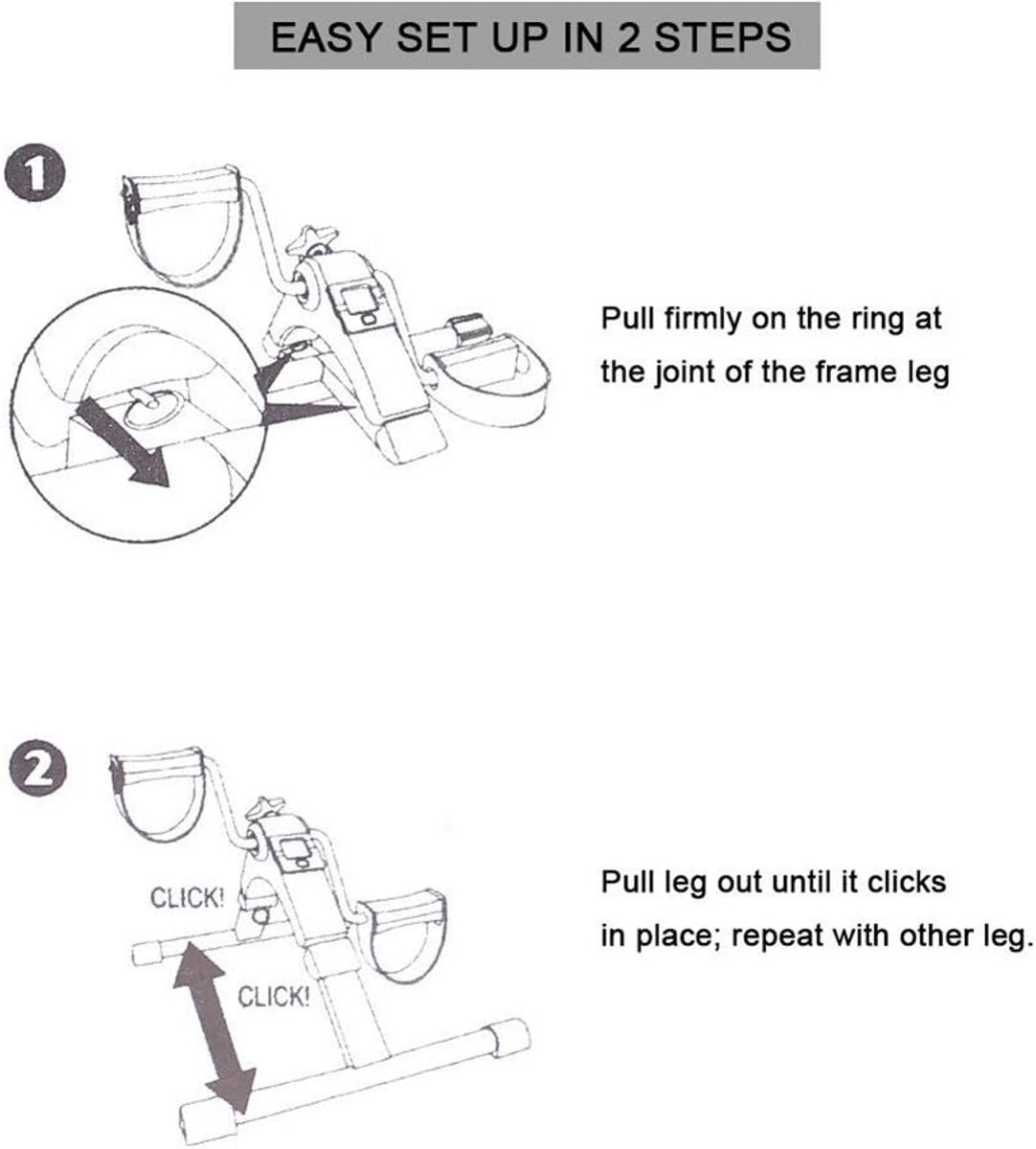 Onder Compacte Hometrainer met LCD Scherm - afbeelding 3