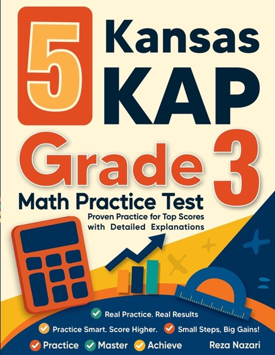 5 Kansas KAP Grade 3 Math Practice Tests - cover