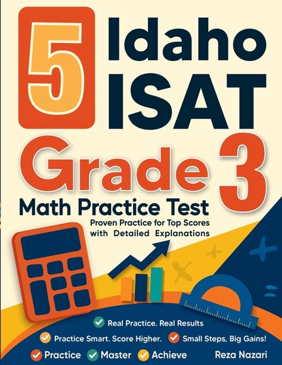 5 Idaho ISAT Grade 3 Math Practice Tests - cover