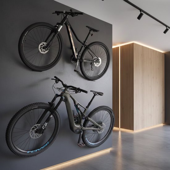 Fiets Ophangsysteem - Fiets muurbeugel - fiets haak - fiets ophangbeugel - fietsrek - Race fiets - Mountainbike - zwart van Fiets. — afbeelding 5