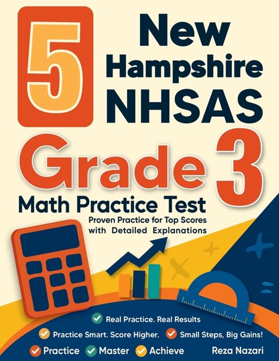 5 New Hampshire NH SAS Grade 3 Math Practice Tests - cover