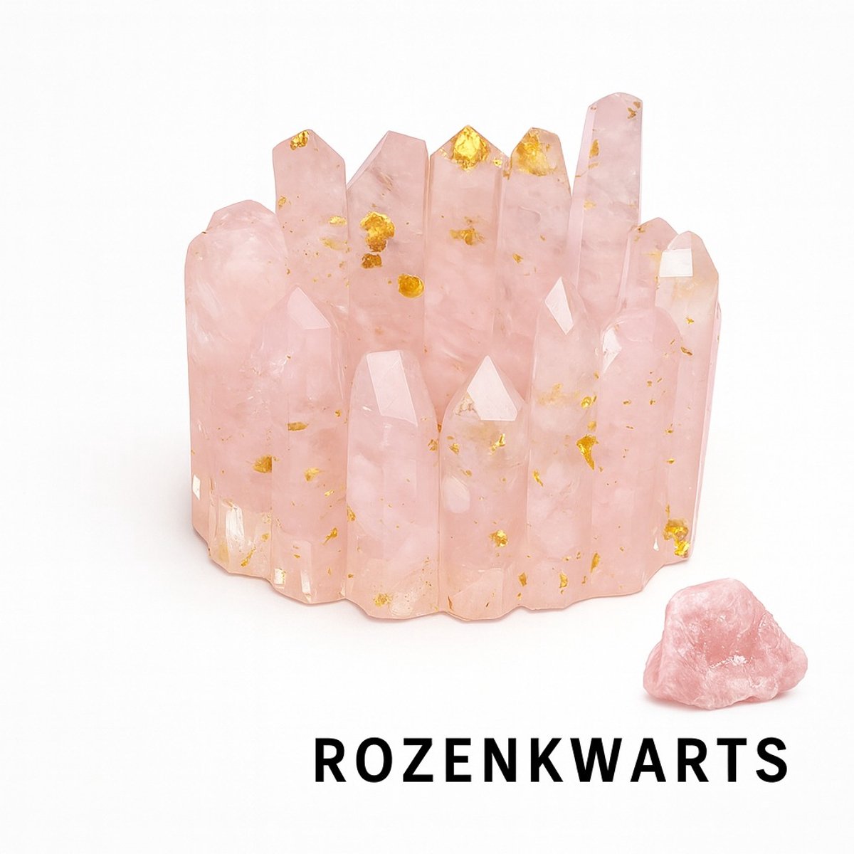 S4H – Rozenkwarts Theelichthouder | Liefde, Harmonie & Zachte Energie
