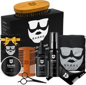 BAØRD Ultieme Baardverzorging Set Incl Baardolie – Baardkam - Baardborstel – Baardbalsem – Baardshampoo – Baardschort – Styler - Baardset Kerst Kado – Baardgroei - Baard Kerstkado Hem - Cadeau Voor Man – Beard Kit - Vader Verjaardag - Giftset Mannen