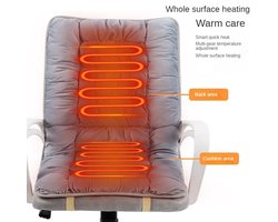 Sensova Elektrisch Verwarmingskussen 45×90 cm - Verwarmd Zitkussen met 3 Warmtestanden - Stoelverwarming voor Kantoor, Auto & Thuis - Comfortabel Thermokussen tegen Koude Rug en Benen - 220V Warmtemat