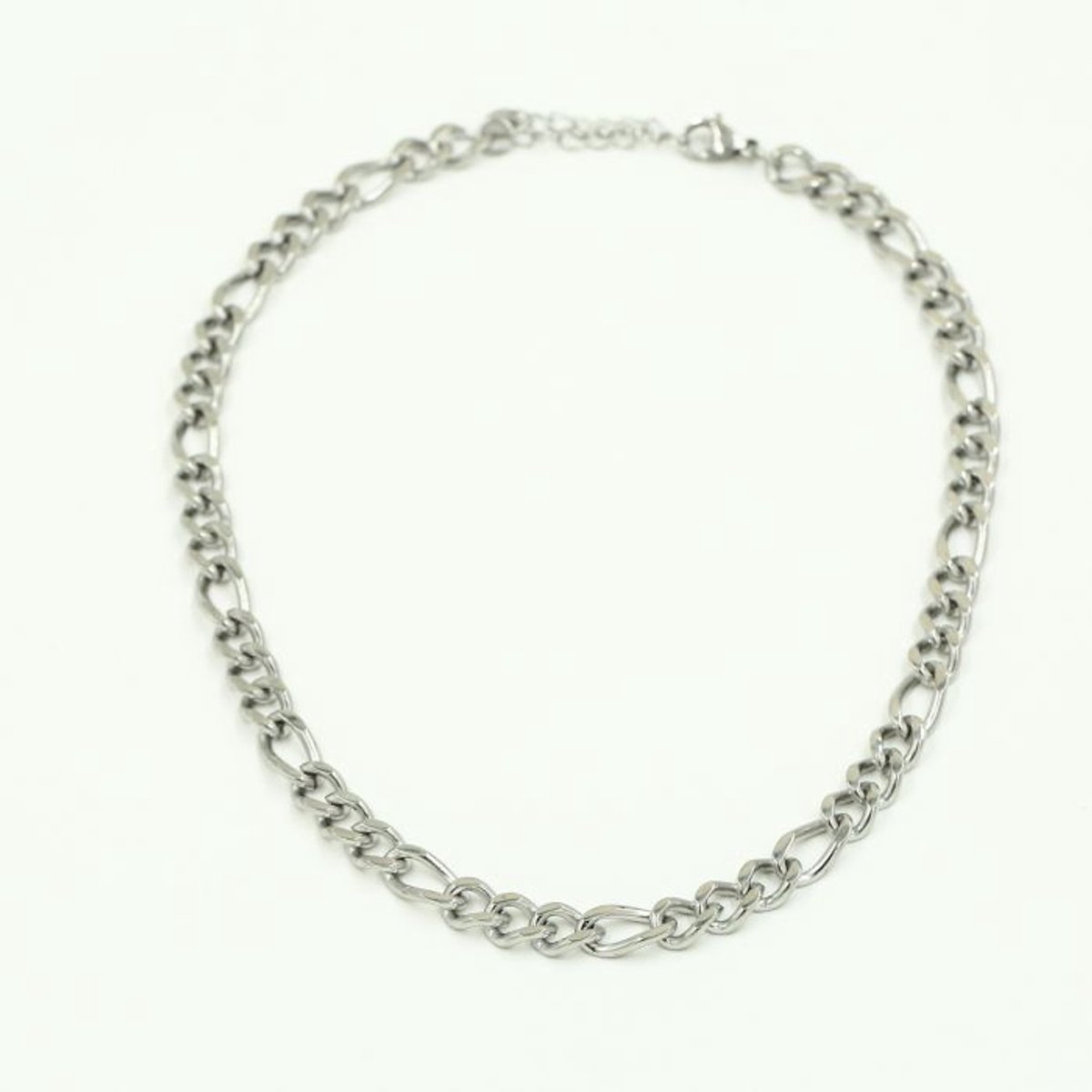 ketting - schakel - rvs - zilver - 43 cm - cadeau tip