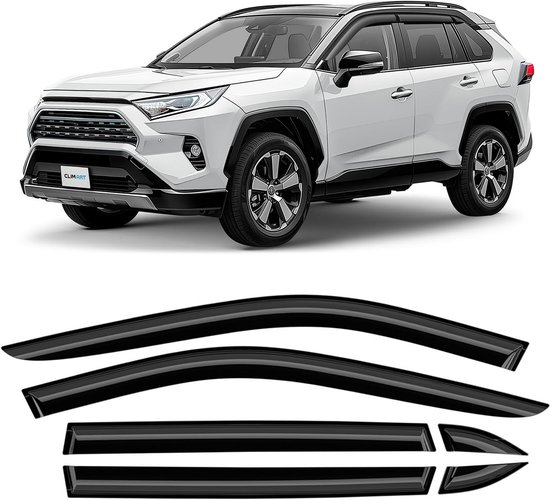 Regenschermen voor deuren (4-delige set) voor Kia Sportage 2016-2022 - In-Channel Winddeflectors Zwart van Merkloos — afbeelding 4