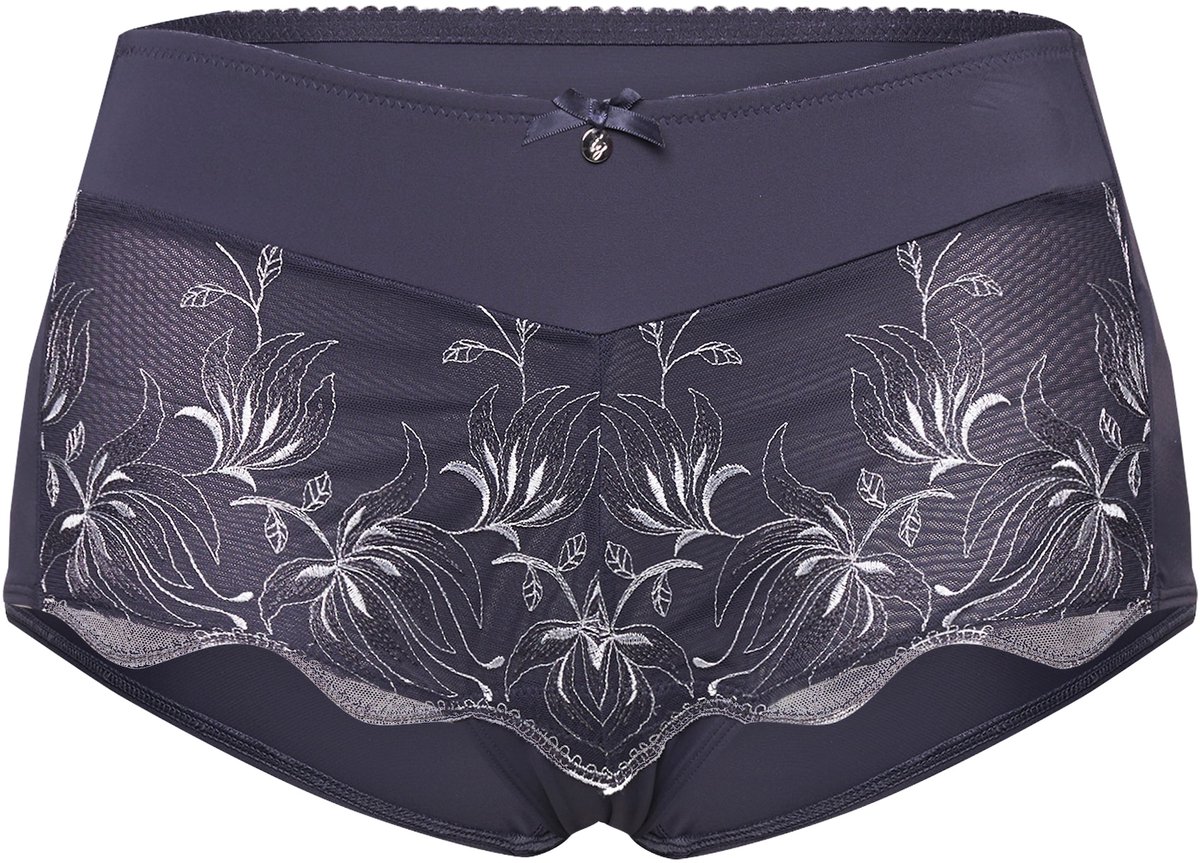 TruYou - Dames - Hipster gebloemde kant microvezel-bandjes - Antraciet - Maat 62+