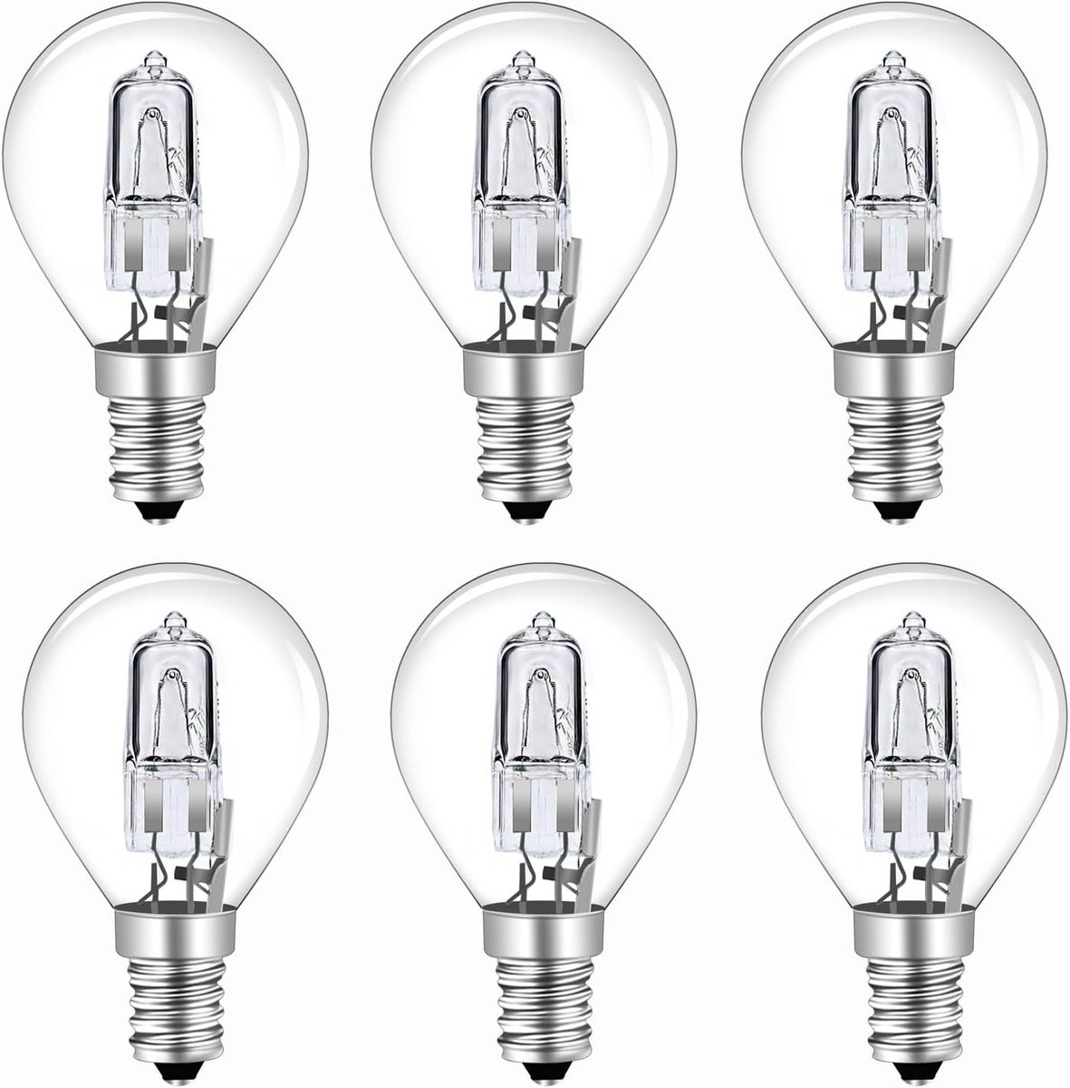 Dimbare Golfbal Lamp E14 28W Halogeen Warm Wit 2700K 370LM Pak van 6