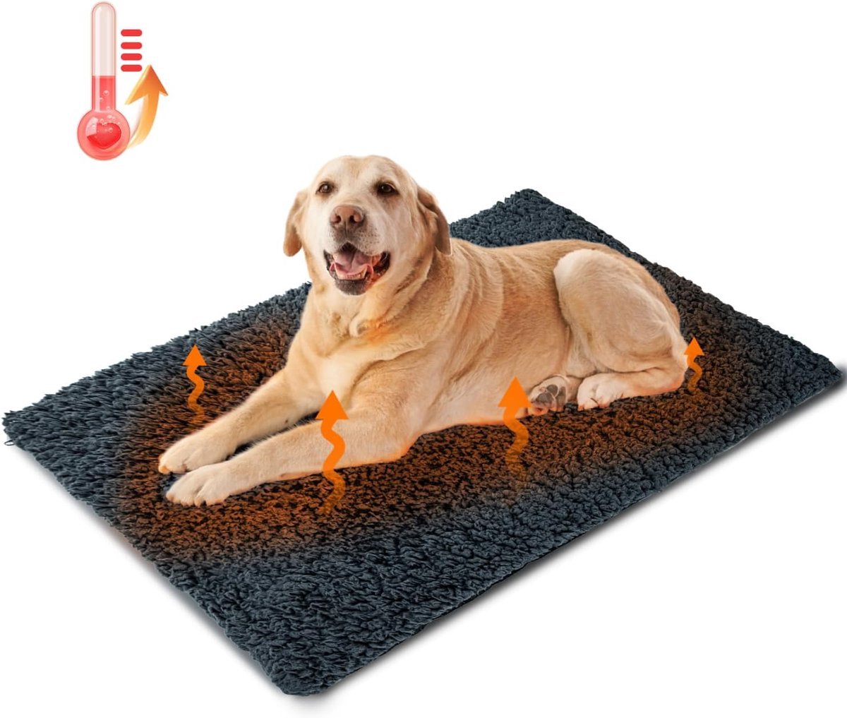 Stunq® Zelfverwarmende Deken voor Huisdieren - Warmte Mat voor Honden en Katten, Wasbare Thermische Deken, Anti-Slip Ontwerp, 115 x 70 cm