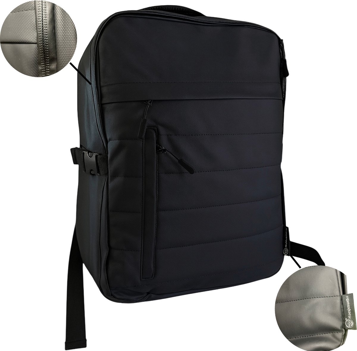 CUHOC Travel Backpack 20L Zwart – Rugzak/ Rugtas Handbagage – Waterafstotend – Universeel Handbagage-proof