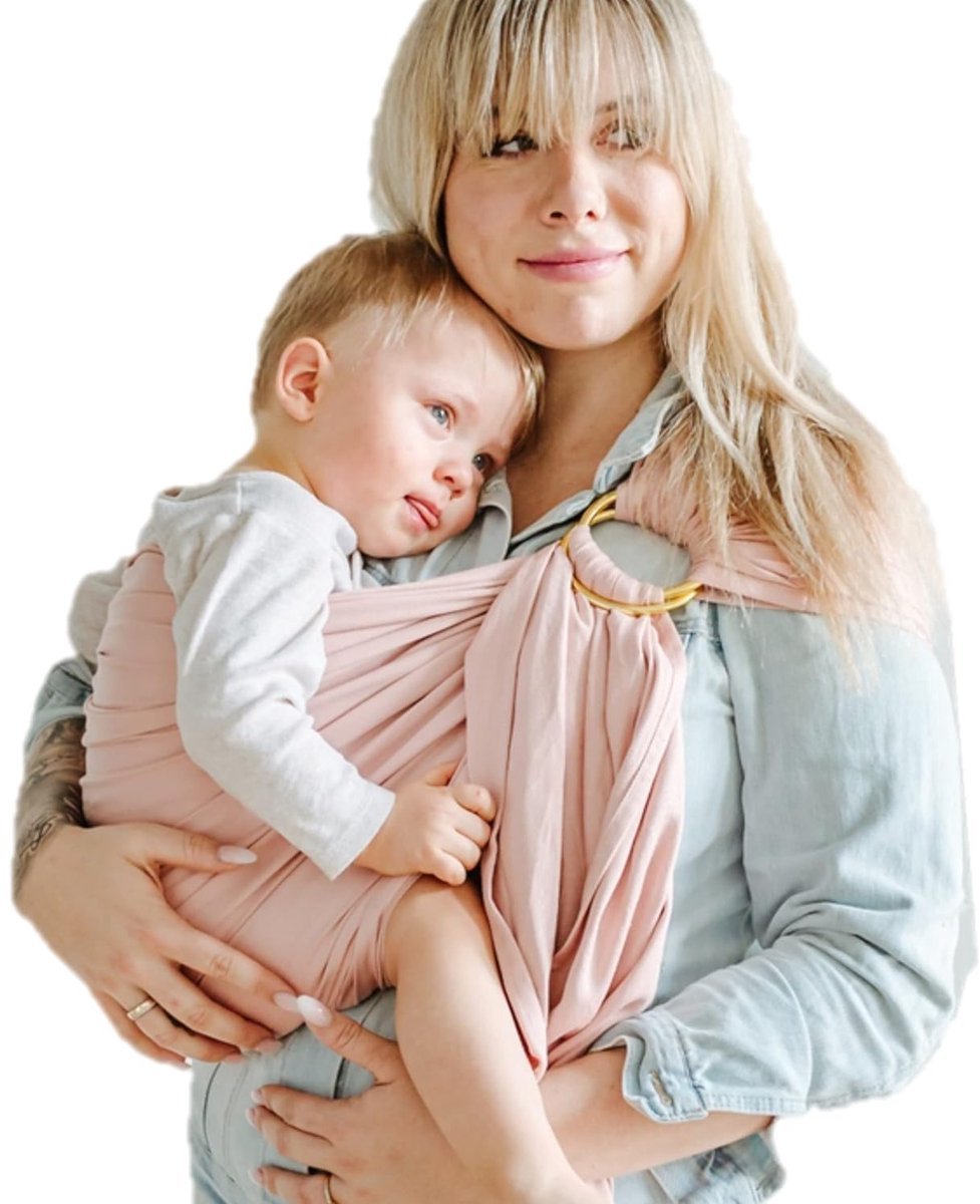 Stunq® Comfortabele Draagdoek van 100% Organisch Katoen voor Baby's tot 15 kg met Instructies