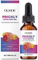 OUHOE Cactusvijgolie 60 ml | Biologische Cactuszaadolie | Natuurlijke Gezichtsolie | Anti‑Rimpel & Anti‑Aging Serum | Hydraterende Huidolie | Haarolie & Nagelverzorging | Droge Huid, Acne & Puisten