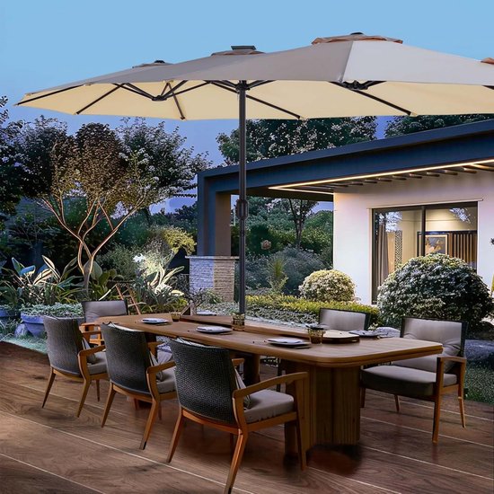 LINGJIONG Vervangend dak voor outdoor paraplu's, terrasparasol, vervangend dak, dik en sterk, marktparasol, reserveafdekking, outdoor paraplu, zonwering, baldakijn (alleen baldakijn