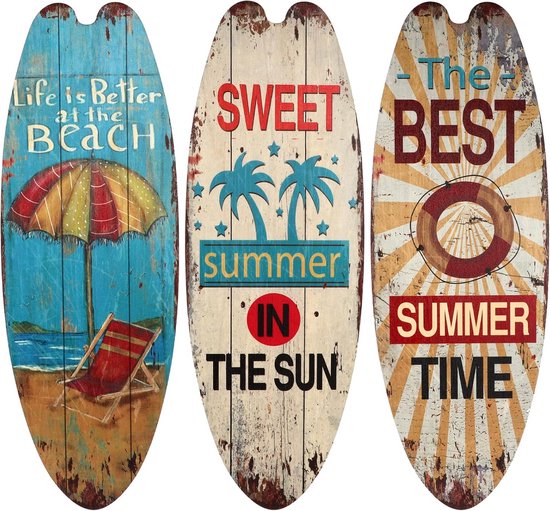 Livawnd 3 Stks Hout Zeemeeuw Strand Muur Art, Nautische