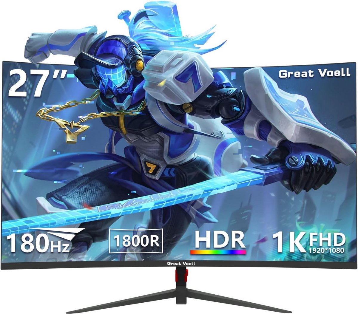 Curved Gaming Monitor 27 inch 180Hz Full HD (1920x1080) VA Paneel - 1ms MPRT & 100% sRGB