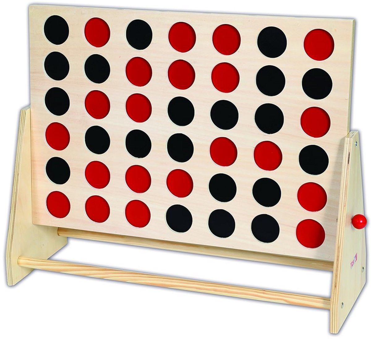 Houten Vier Op Een Rij - Groot Spel - Samen Spelen - Robuuste Multiplex Constructie - 60 cm Breed