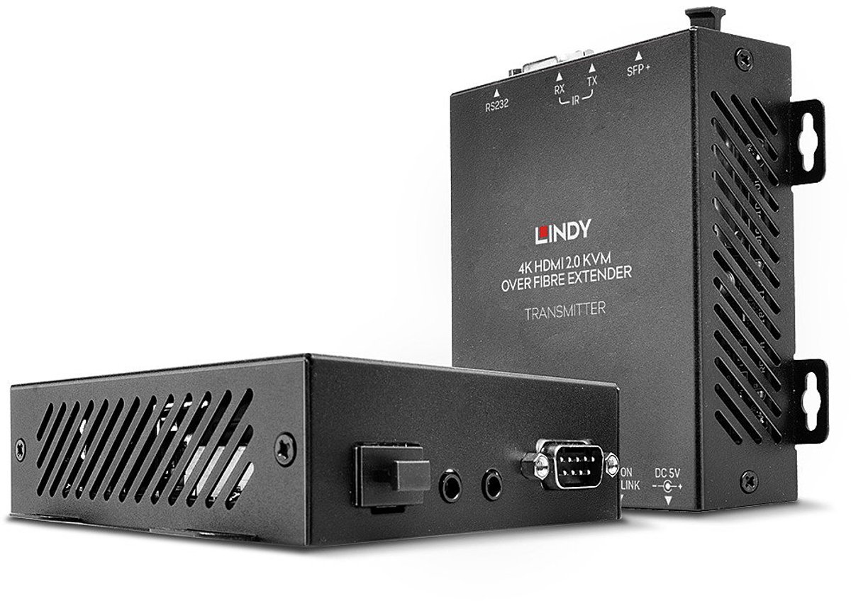 Lindy 300m - Fibre Optic - HDMI 18G & USB KVM Extender