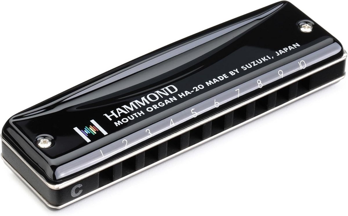 Diatonische Mondharmonica in C, Zwart, 10 Gaten