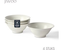 Pastakom set van 4 (Ø20,6cm / 885ml), Diepe borden, Soepkom, Ramen kom, Serviesset 4 persoons, Geschikt voor Restaurants, Horeca, Feest, Familiefeesten, Banketten en Picknicks, Magnetron-vaatwasserbestendig, Keramiek