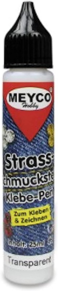 Zelfklevende Lijm Pen voor Strass Steentjes en Edelstenen - Transparant - 25 ml