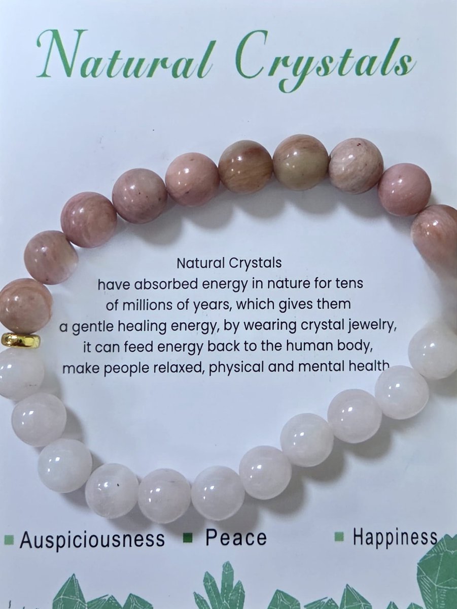 S4H - Rhodoniet en Rozenkwarts Armband – Natuurlijk Kristal – Edelsteen Sieraad voor Rust, Liefde & Positieve Energie