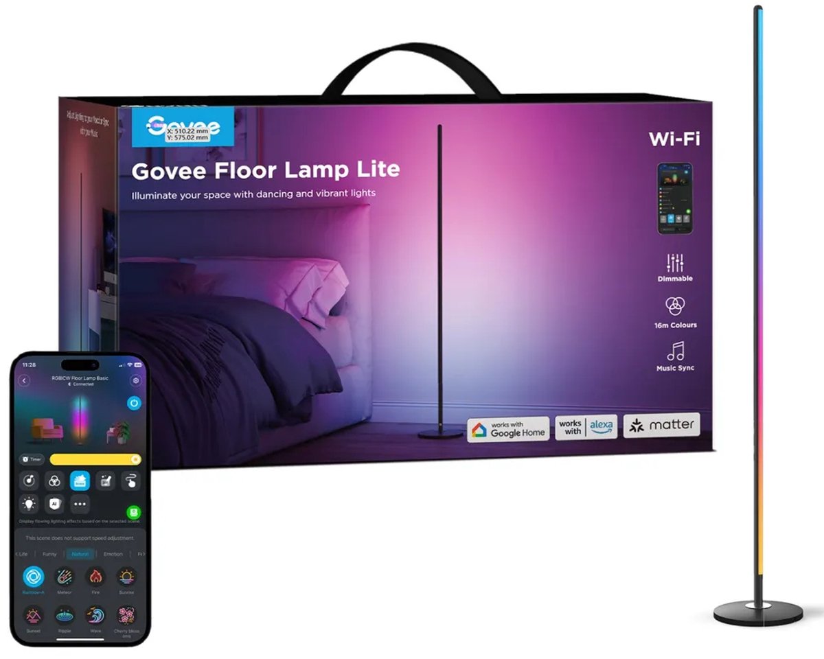 Govee slimme vloerlamp 136 cm Matter RGBICW thumbnail 3