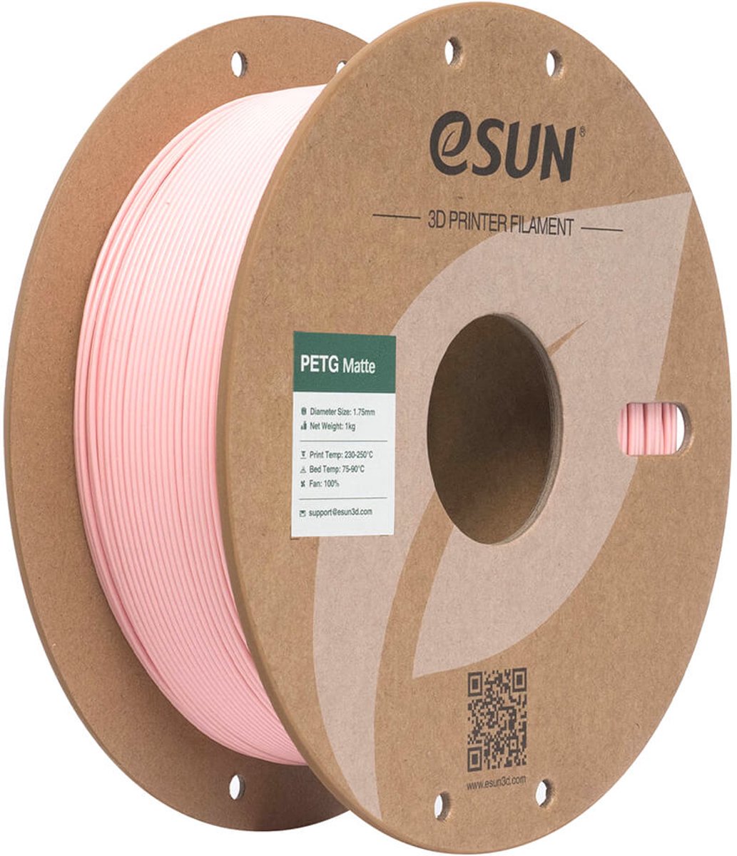ESUN PETG-Matte Peach Pink (1.75mm - 1kg) Perzikkleur;Roze
