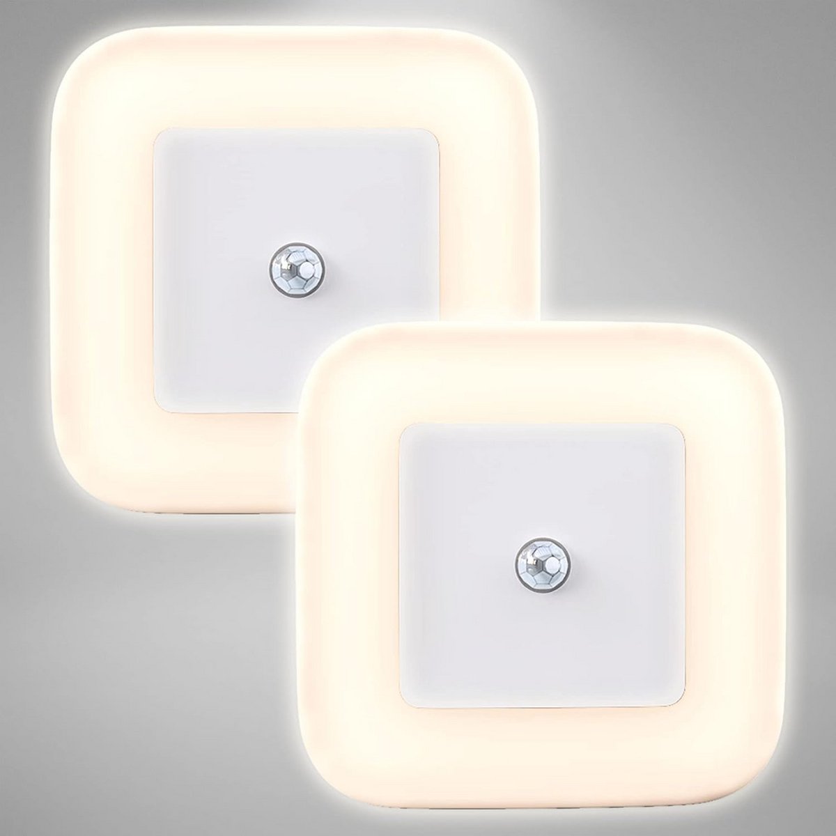 Led-nachtlamp met bewegingssensor - set van 2 - ideaal voor gangen en kamers
