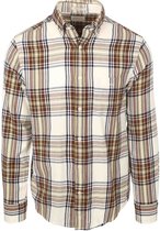 Chemise en flanelle Gant à carreaux écru - Taille XXL - Homme - Chemises décontractées