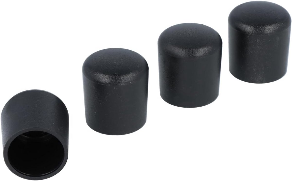 4x Ronde Buisdoppen Zwart voor Stoelpoten - 14mm - Krasvrije Meubelglijders