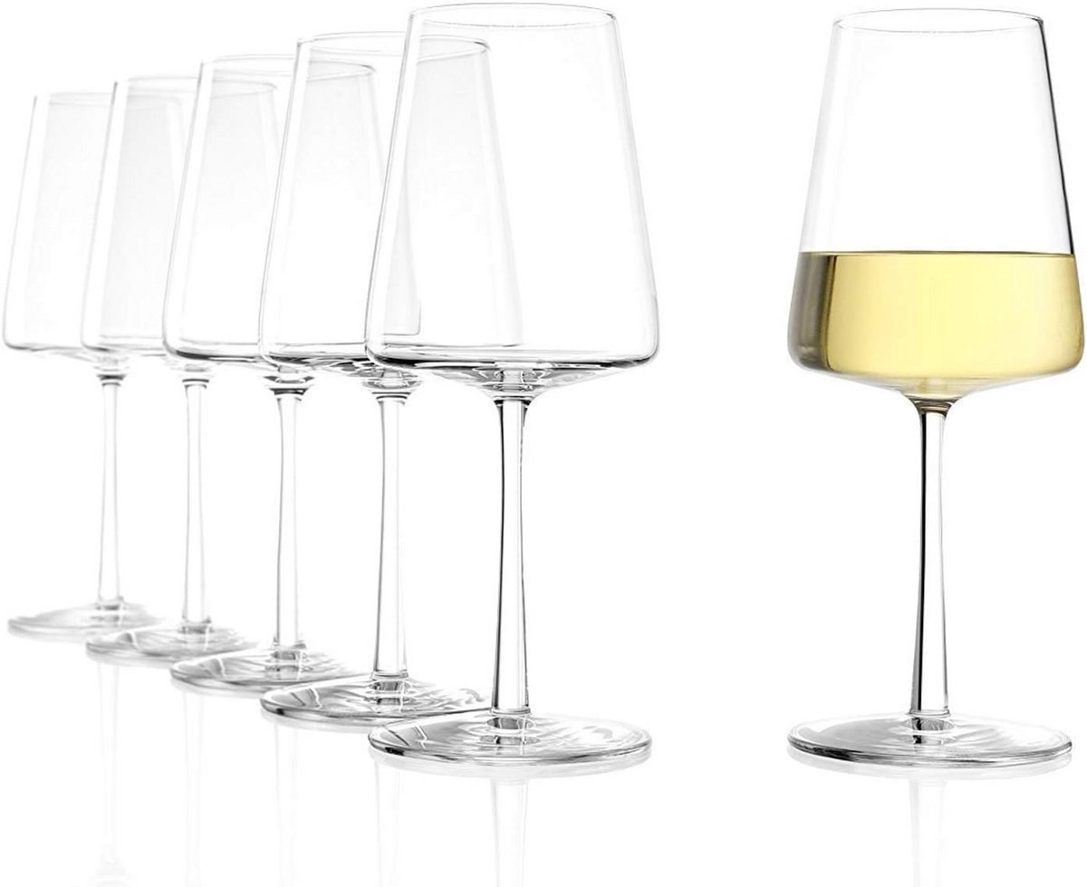 Set van 6 Witte Wijnglazen met Maatstreep 410 ml - Professionele Kwaliteit Glaswerk