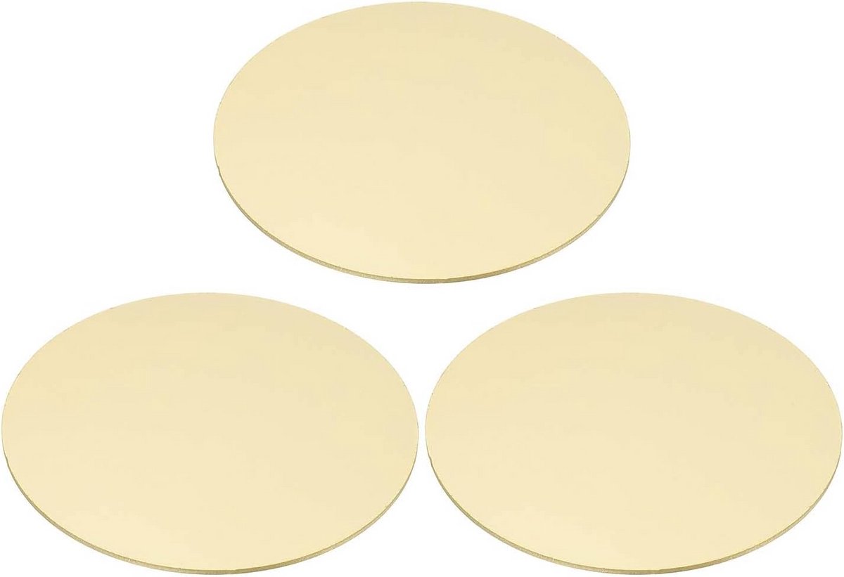 Ronde Metalen Stansblanco's (3 Stuks) - 80mm Schijven voor Graveren, Kennelplaatjes, Sleutelhangers