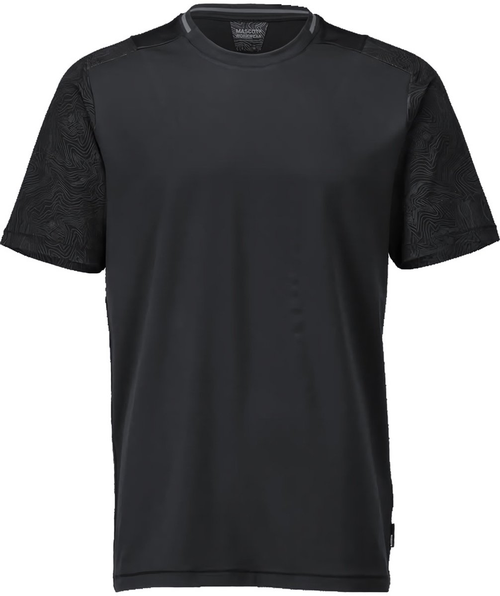 Mascot Customized T-shirt, met korte mouwen 22482-618 - Zwart - 5XL