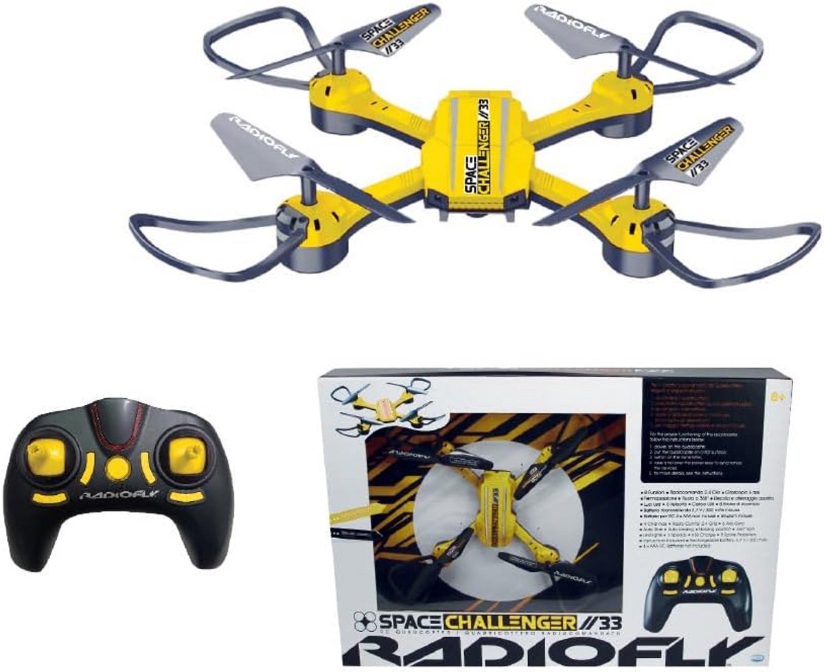 Kindervliegtuig met Afstandsbediening - Vliegende Drone met 8 Functies