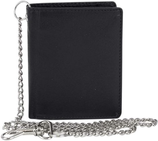GASOLINE BANDIT Vintage kleine portemonnee van echt leer met ketting