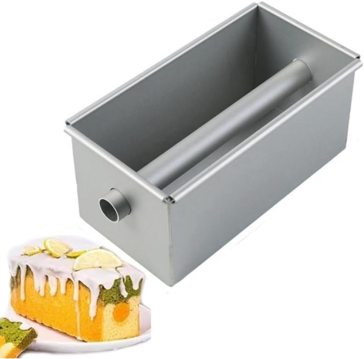 Rechthoekige Aluminium Cakevorm voor Brood, Mousse en Kaas - Perfect voor Zelfgebakken Sandwiches