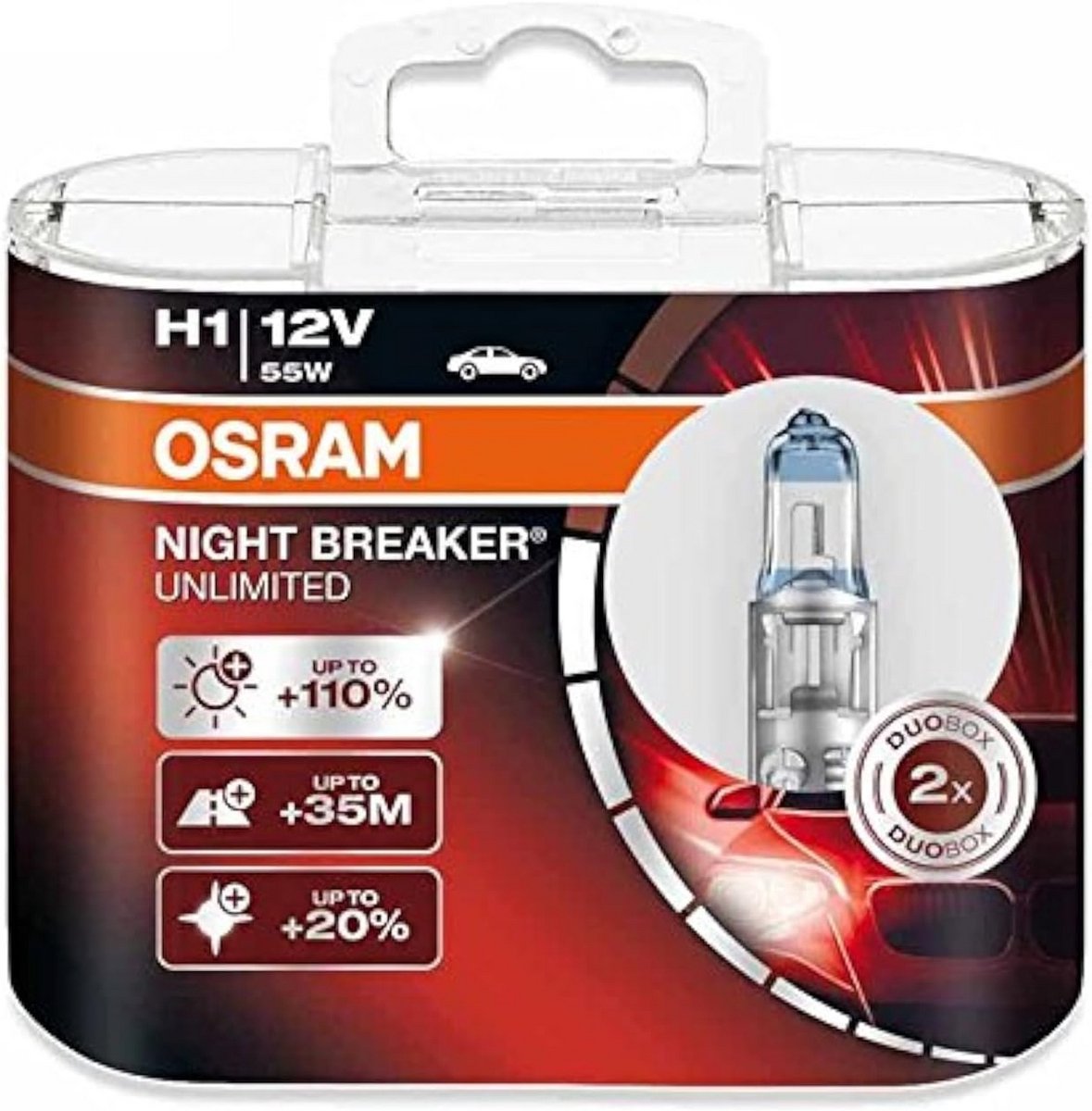 Set van 2 Halogeen Koplampen H1 12V 55W voor Auto - Krachtig Wit Licht