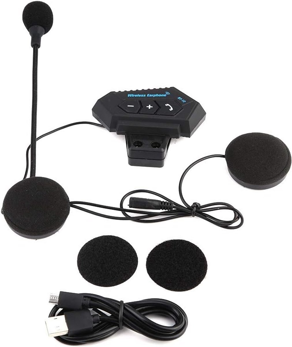 Draadloze Bluetooth Headset voor Motorhelm - Handsfree Communicatie & Muziek