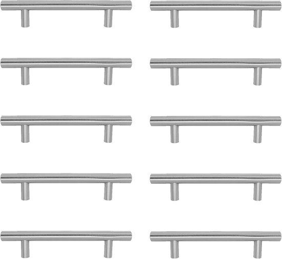 Set van 10 Keukengrepen en Kastgrepen RVS - 96 mm Montagegat | bol